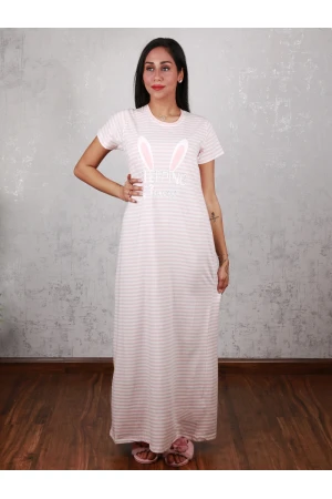 قميص مخطط بأكمام قصيرة و ياقة ضيقة