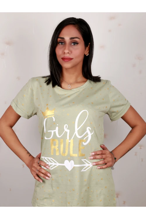 بيجاما بنطلون بأطراف مطاطية مع تيشيرت