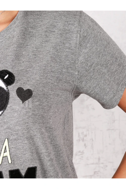 بيجاما بنطلون و تيشيرت مزين بطباعة باندا