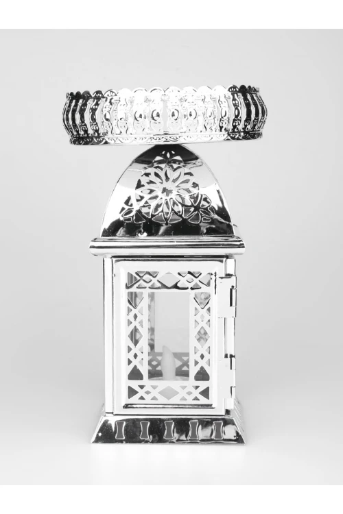 فانوس زجاج مع حامل علوي