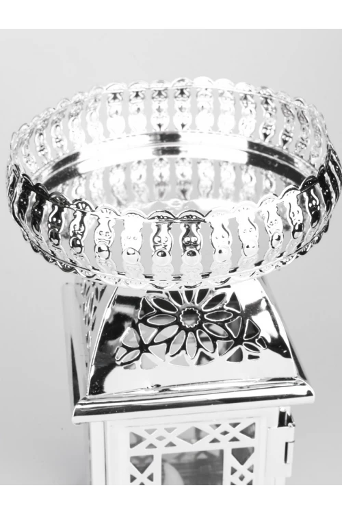 فانوس زجاج مع حامل علوي