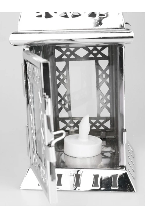 فانوس زجاج مع حامل علوي