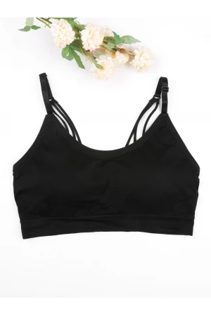 صدرية سبورت سادة بحمالات نحيفة