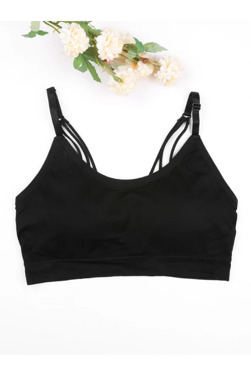 صدرية سبورت سادة بحمالات نحيفة