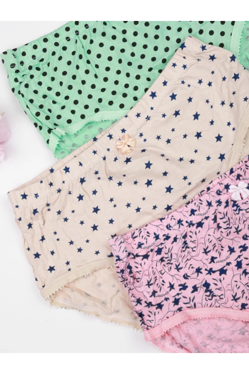 طقم سروايل داخلية مزخرفه - 3 قطع