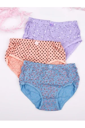 طقم سروايل داخلية مزخرف - 3طقع