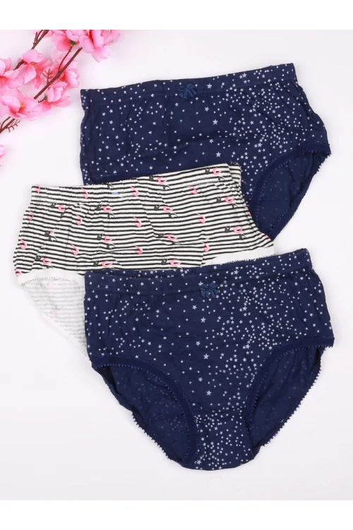 طقم سروايل داخلية بطبعات - 3 قطع