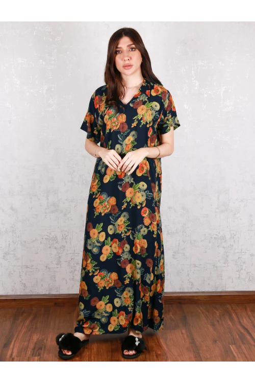 جلابية بطبعات و أكمام قصيرة