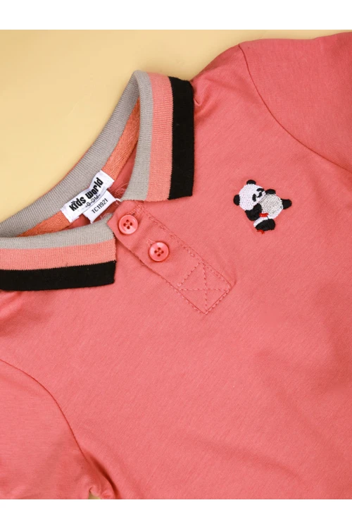 طقم بنطلون كاجوال مع تيشيرت بأكمام قصيرة