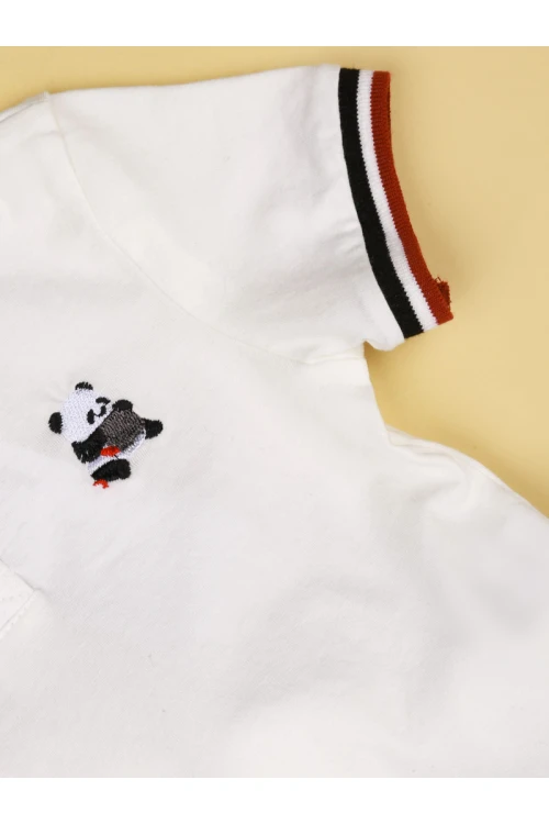 طقم بنطلون كاجوال مع تيشيرت بأكمام قصيرة