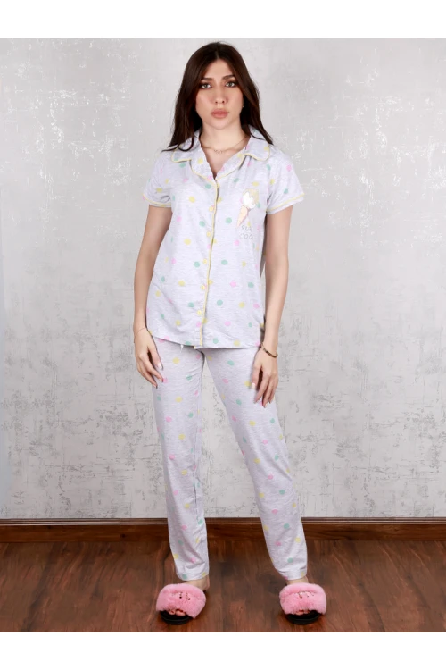 بيجاما بطبعات منقطة