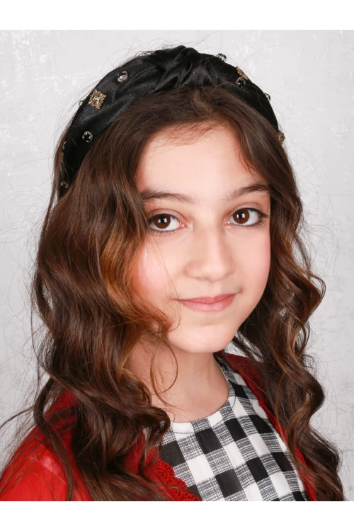 شريطة شعر ساتان معقودة