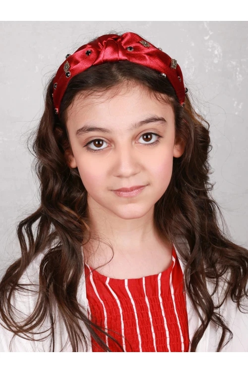 شريطة شعر ساتان معقودة