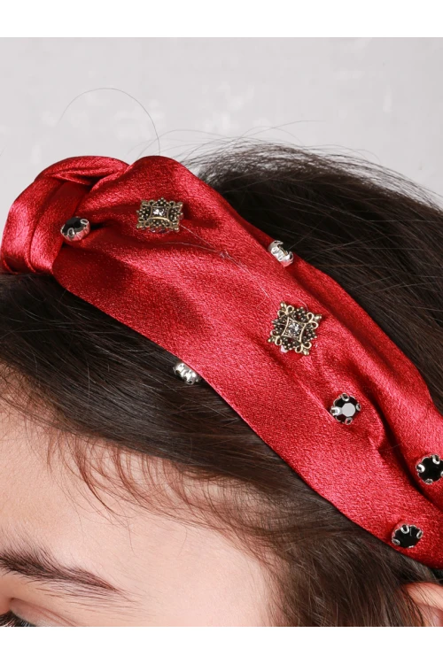 شريطة شعر ساتان معقودة