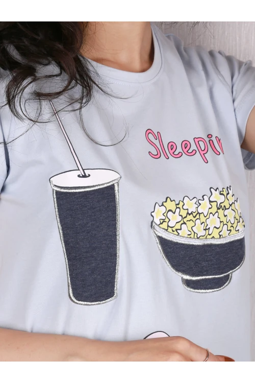 قميص قصير بطبعات