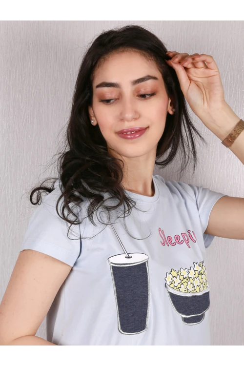 قميص قصير بطبعات