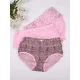طقم سراويل داخلية سادة مع مزخرف - 3 قطع