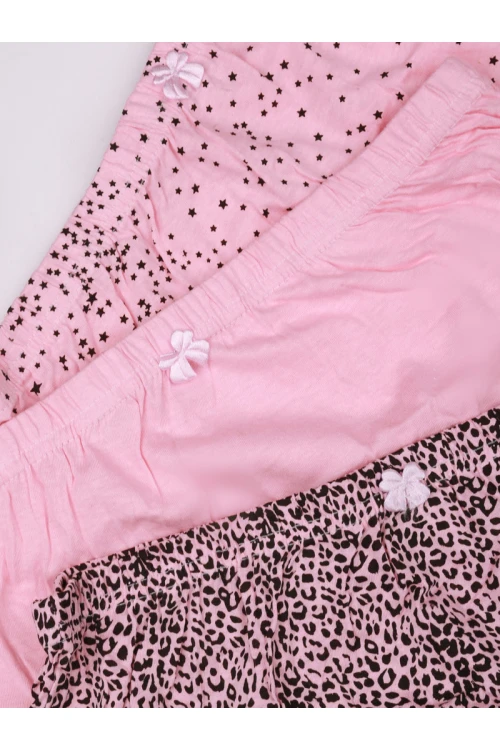 طقم سراويل داخلية سادة مع مزخرف - 3 قطع