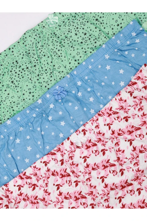 طقم سراويل مزين بطبعات - 3 قطع