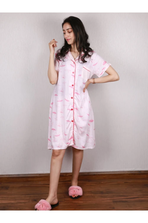 قميص بأزرار إغلاق و أكمام قصيرة