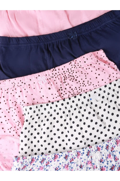 طقم سراويل مزين بطبعات - 5 قطع