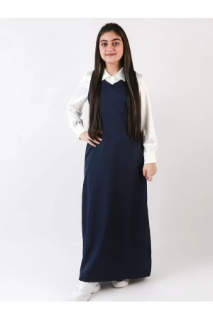 مريول ثانوي  لون كحلي  بياقة V