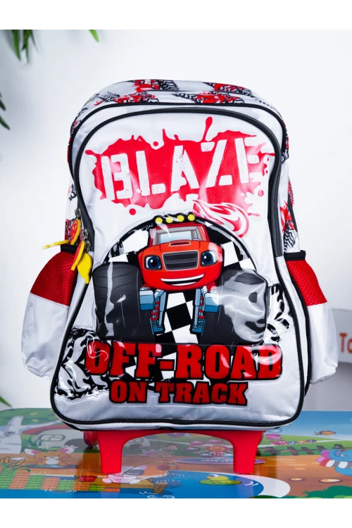 شنطة عجلات بسحاب إغلاق وطبعات (صغير)