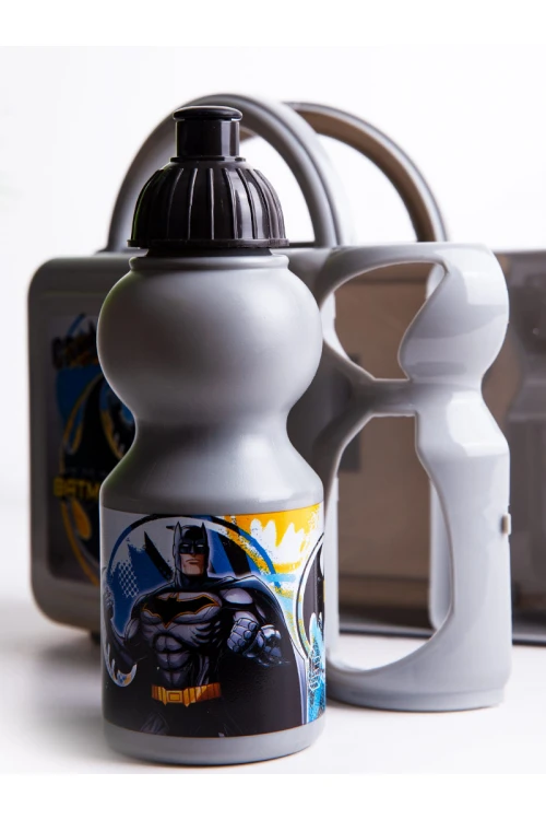 طقم صندوق غداء مع قارورة ماء بطبعات بات مات