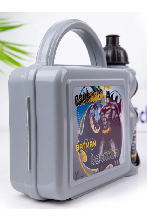 طقم صندوق غداء مع قارورة ماء بطبعات بات مات