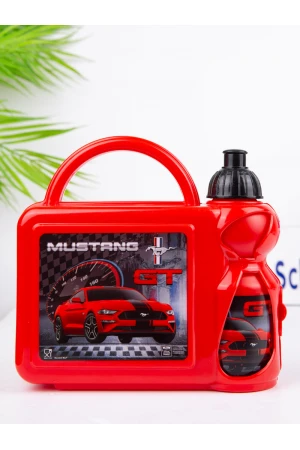 طقم لانش بوكس بمقبض علوي مع قارورة ماء