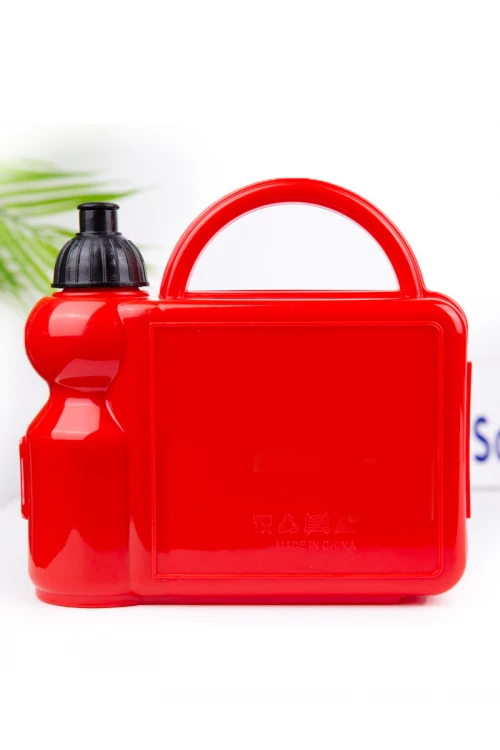 طقم لانش بوكس بمقبض علوي مع قارورة ماء