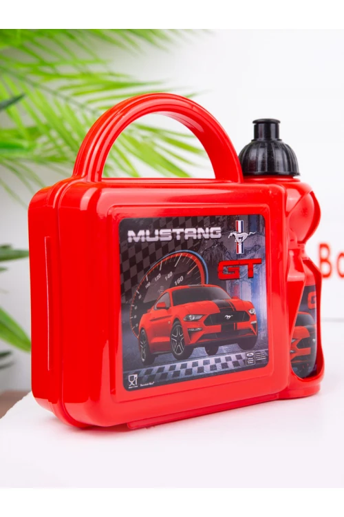 طقم لانش بوكس بمقبض علوي مع قارورة ماء