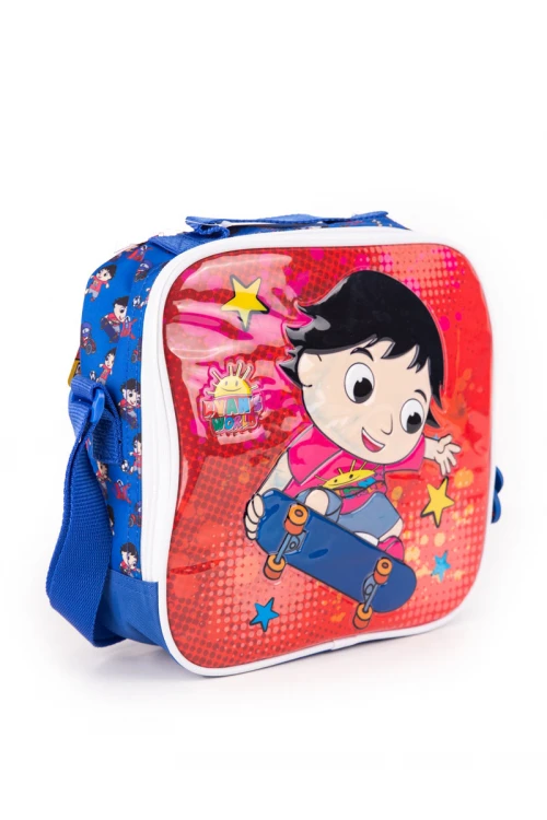 شنطة ظهر مدرسية مع عجلات وسحاب إغلاق - 5 قطع