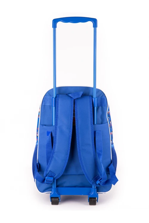 شنطة ظهر مدرسية مع عجلات وسحاب إغلاق - 5 قطع