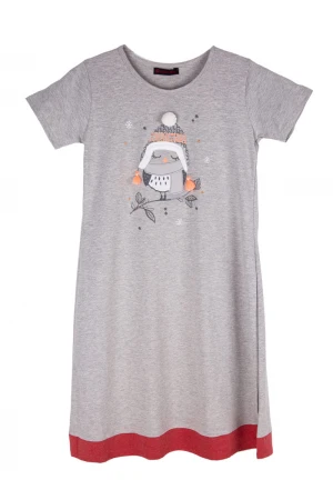 قميص نسائي قصير مزين بطباعة