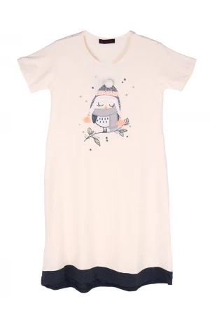 قميص نسائي قصير مزين بطباعة