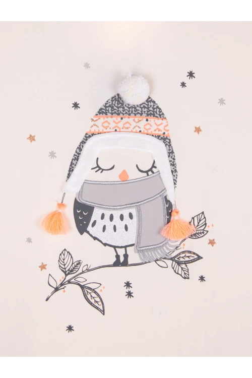 قميص نسائي قصير مزين بطباعة