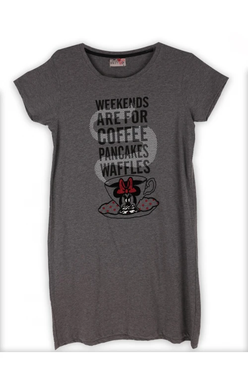 قميص نسائي قصير بطبعات كتابة