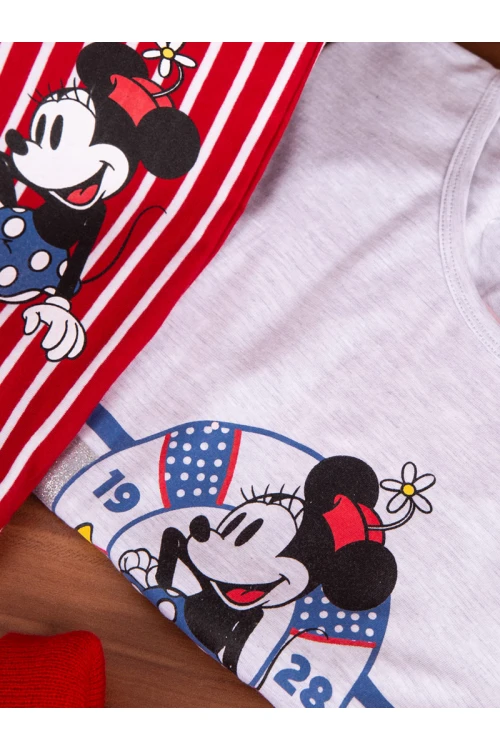 بيجاما بنطلون مقلم مع تيشيرت بطبعات ميكي ماوس