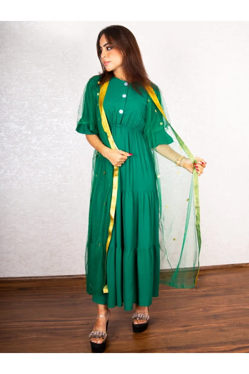 مشلح تل مزين بأكمام قصيرة