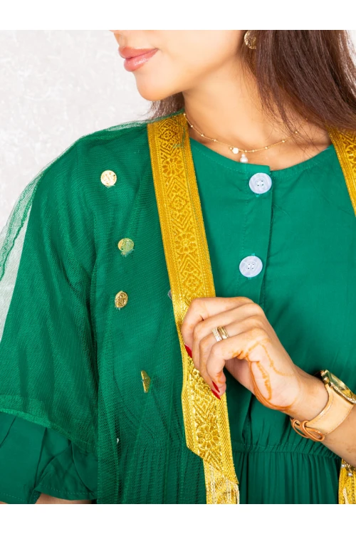 مشلح تل مزين بأكمام قصيرة