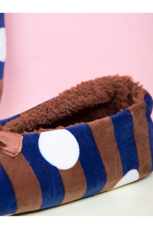 شبشب شتوي مبطن بالفرو مع طبعات