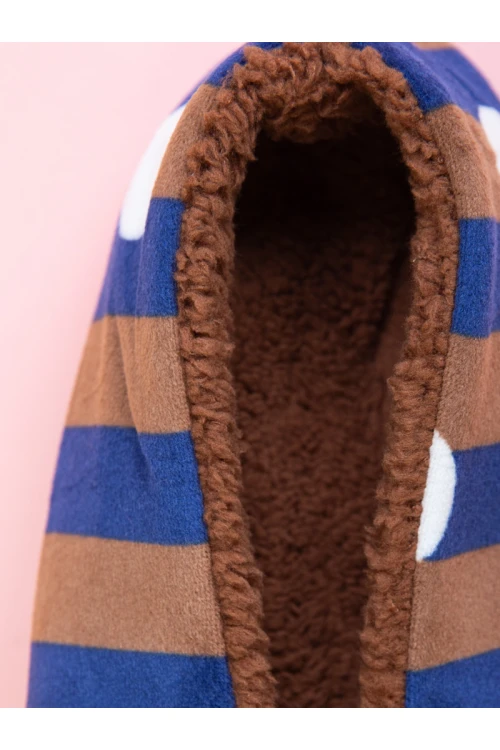 شبشب شتوي مبطن بالفرو مع طبعات