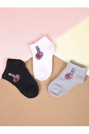 طقم جوارب متعدد الألوان من 3 أزواج