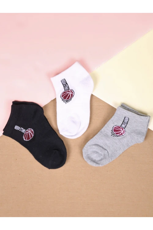 طقم جوارب متعدد الألوان من 3 أزواج