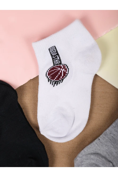 طقم جوارب متعدد الألوان من 3 أزواج