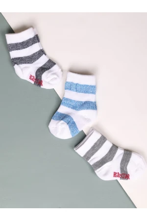 طقم جوارب مخطط من 3 أزواج