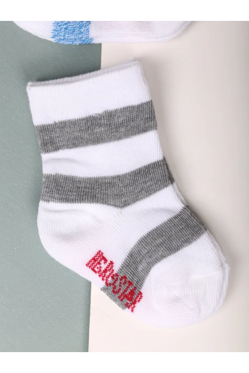 طقم جوارب مخطط من 3 أزواج