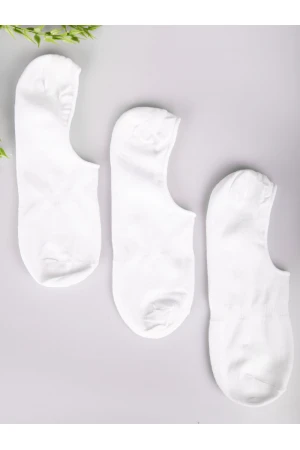 جوارب سادة بطول الكاحل وحواف مطاطية - طقم من 3 أزواج