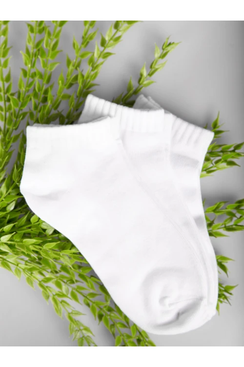 جوارب أبيض سادة طقم من 3 أزواج